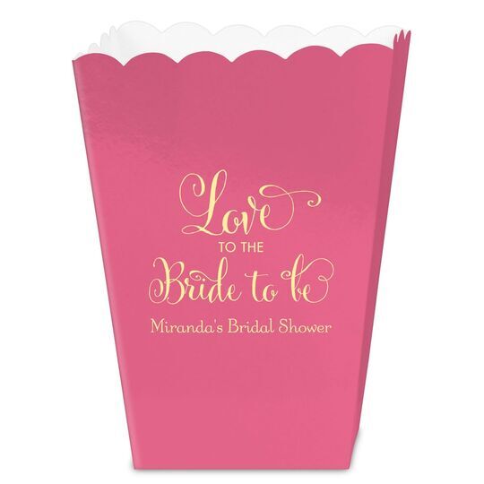 Love To The Bride To Be Mini Popcorn Boxes